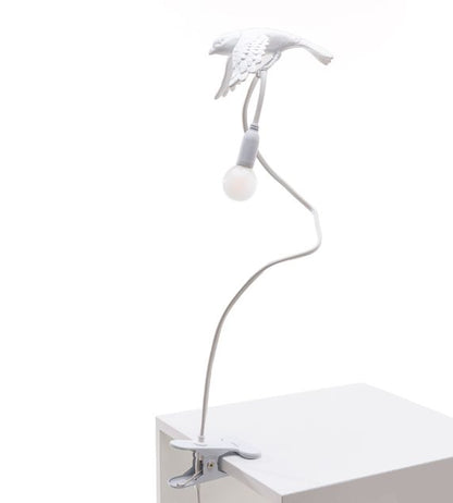 Seletti Sparrow - Taking Off Lampada Usb Resina Con Morsetto - trasformatore