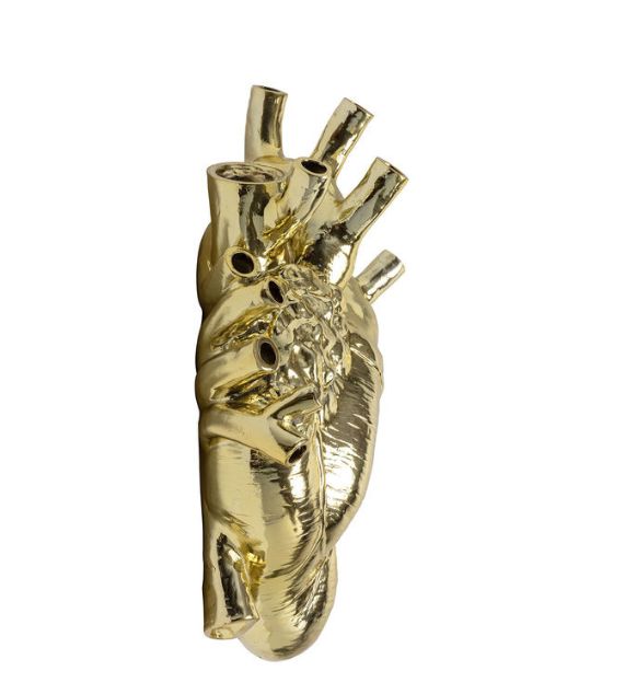 Seletti Vaso Cuore Love in Bloom Gigante Gold