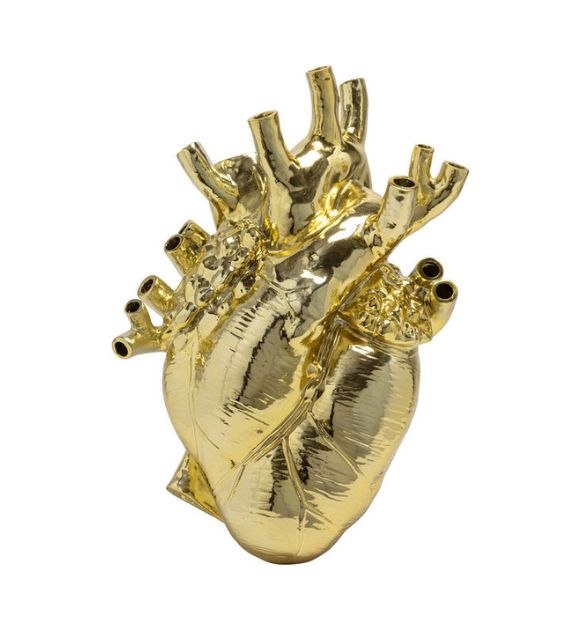 Seletti Vaso Cuore Love in Bloom Gigante Gold