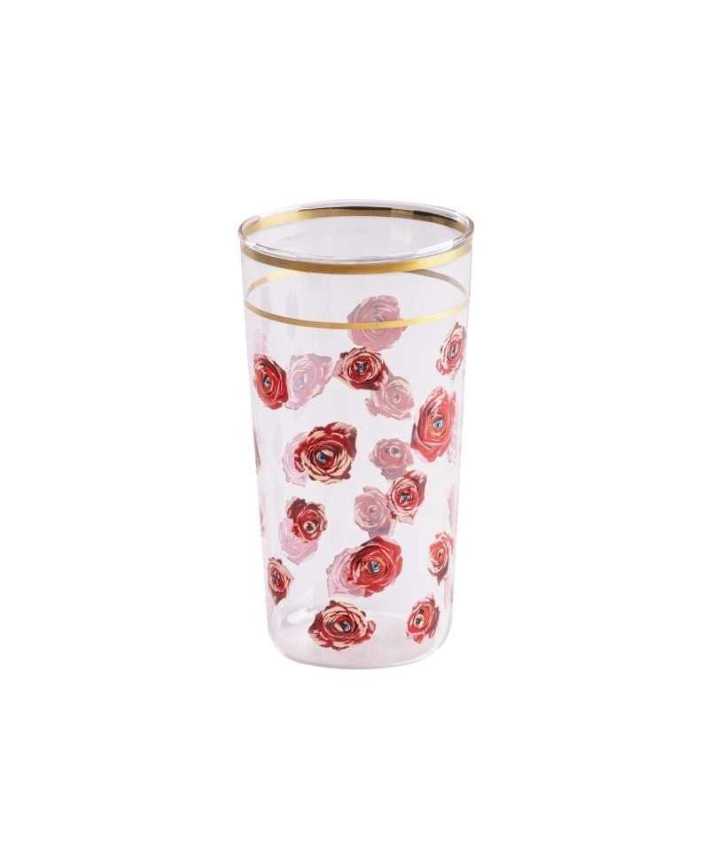 Seletti Toiletpaper Home Glasses Bicchiere Roses